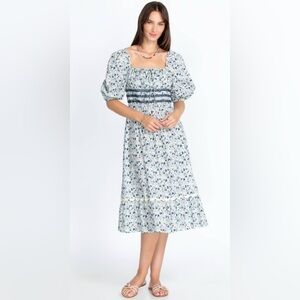 Johnny Was Jade Classic Floral Camille Cottage-core MIDI Dress